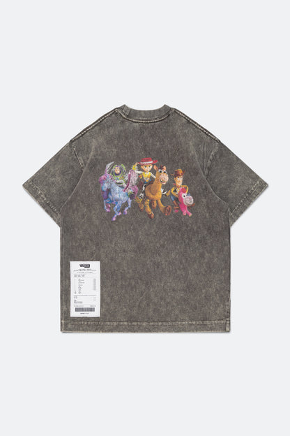 GROCERY | TARMAC | TOY STORY PONY RIDERS WASHED GRAPHIC BOXY TEE/ CHARCOAL