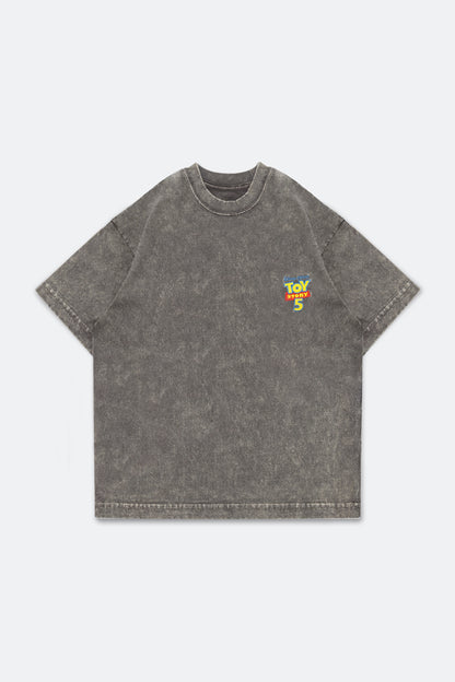 GROCERY | TARMAC | TOY STORY PONY RIDERS WASHED GRAPHIC BOXY TEE/ CHARCOAL