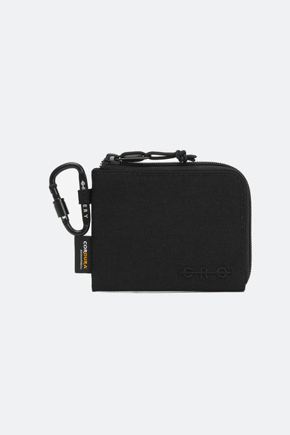 GROCERY CORDURA ZIP WALLET/ BLACK