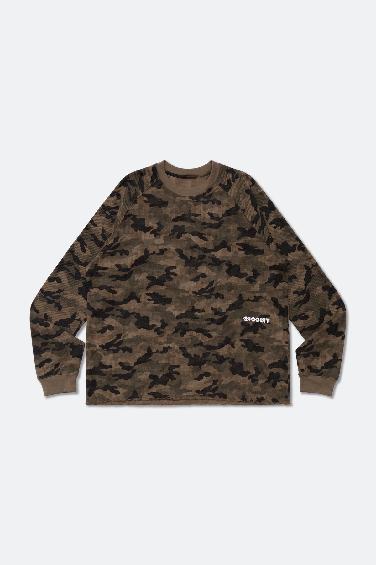 GROCERY WAFFLE LOGO LONG TOP/ CAMO