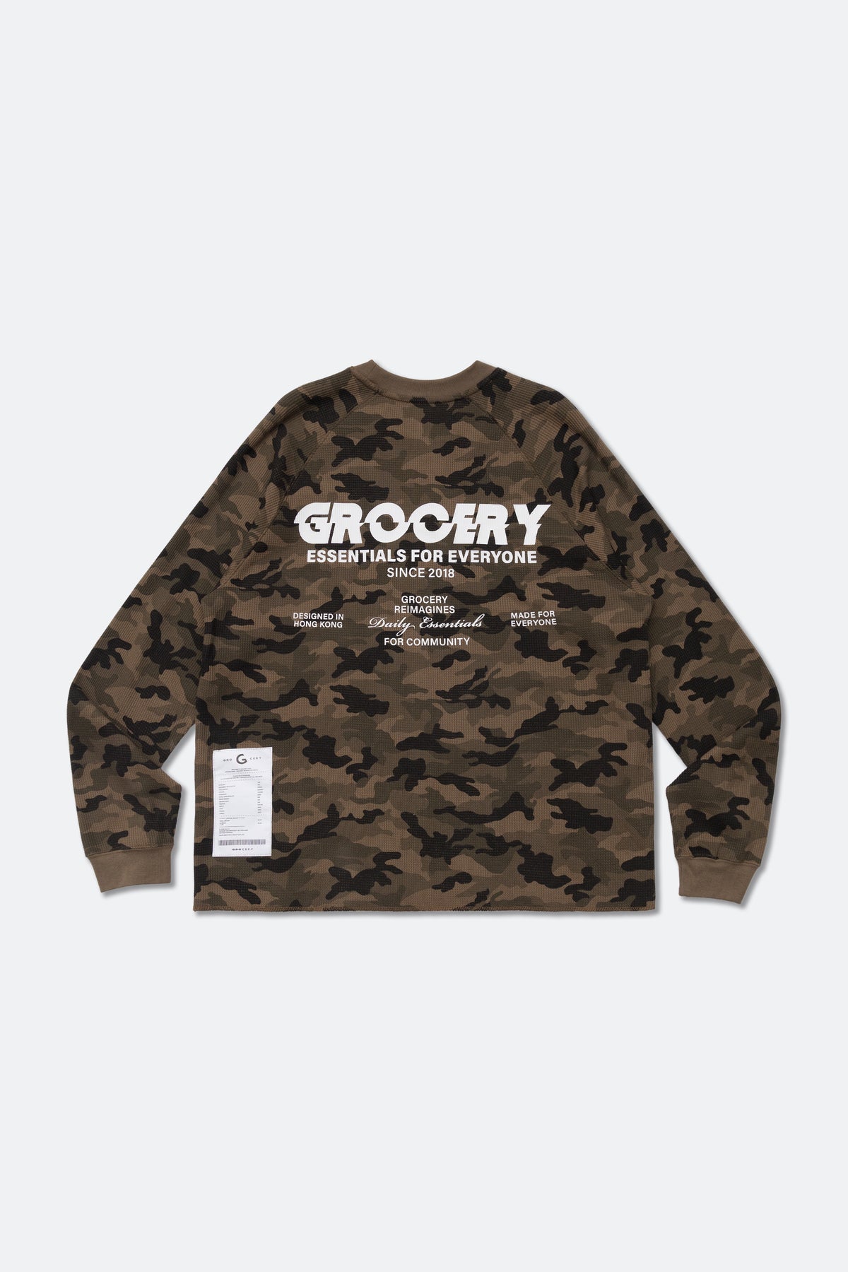 GROCERY WAFFLE LOGO LONG TOP/ CAMO