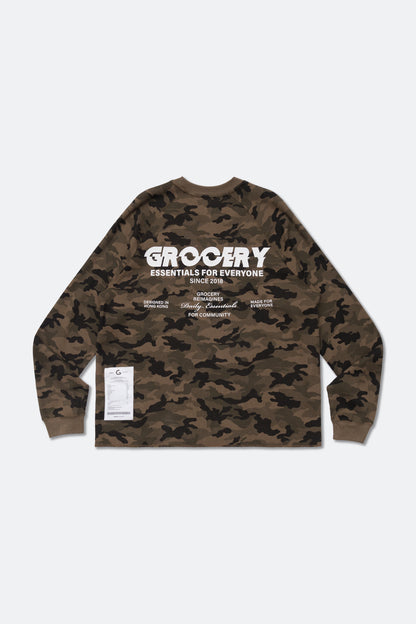 GROCERY WAFFLE LOGO LONG TOP/ CAMO