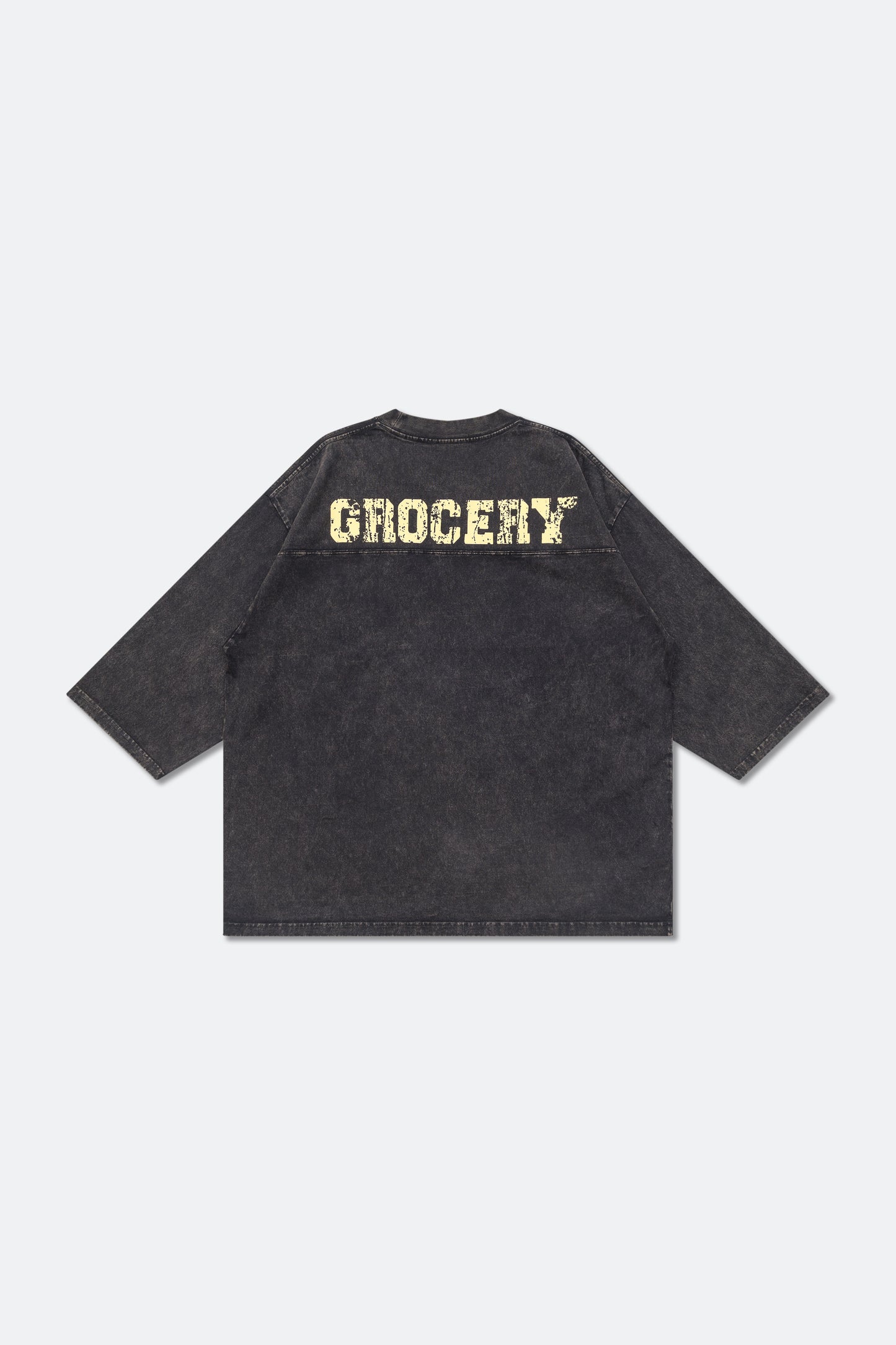 GROCERY WASHED 24 MID SLEEVE TEE/ WASHED BLACK