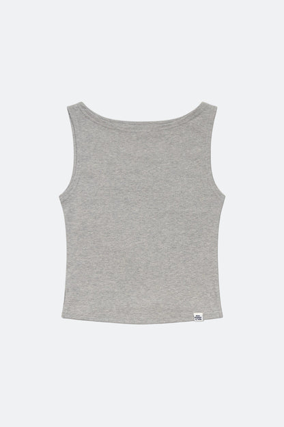 Aim Higher Club Essential Sleeveless Top / Flecking Grey