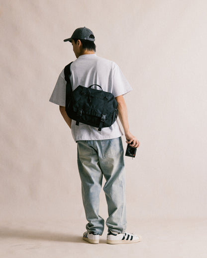 GROCERY CORDURA CROSS BODY MESSENGER BAG/ BLACK