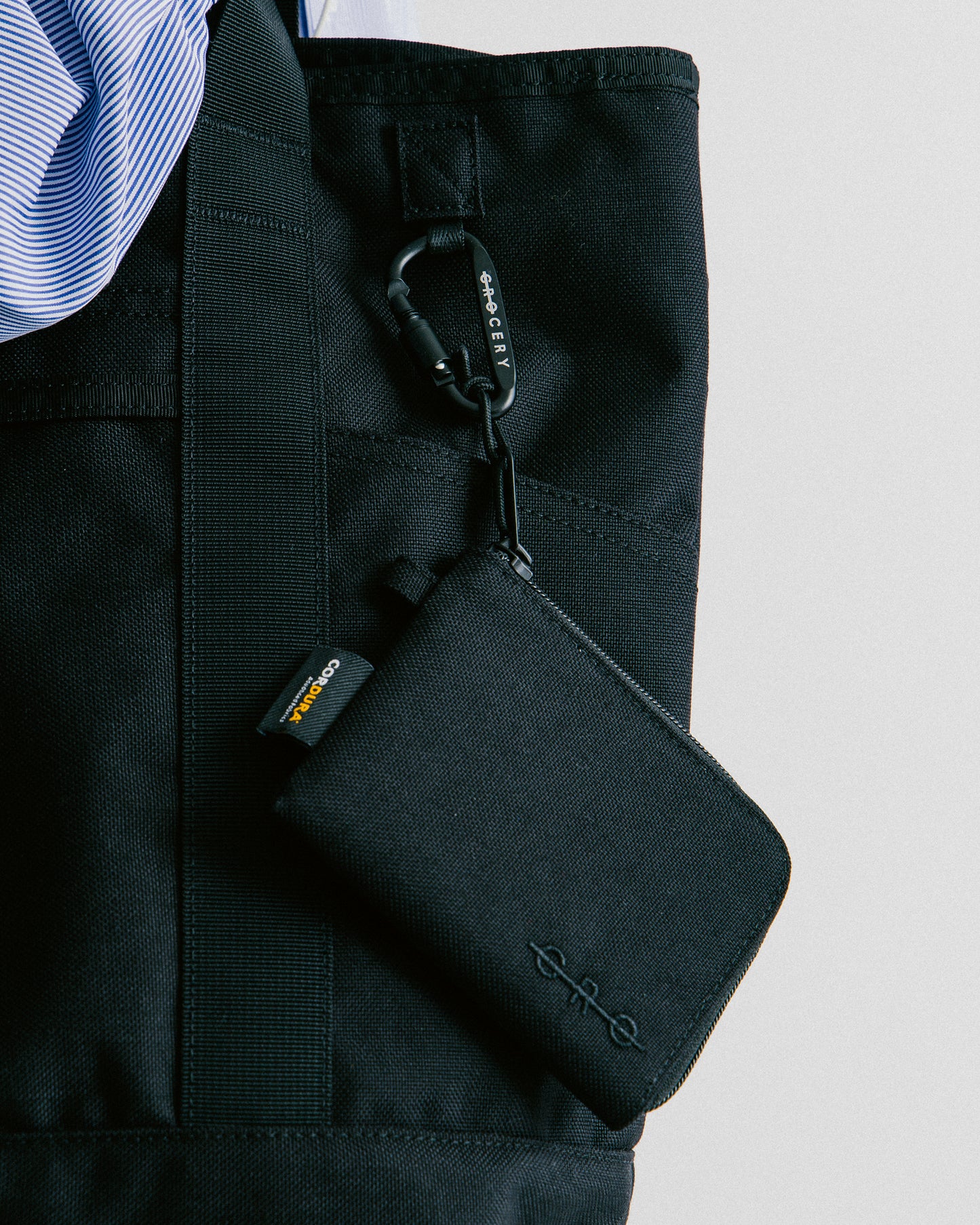 GROCERY CORDURA TOTE BAG/ BLACK