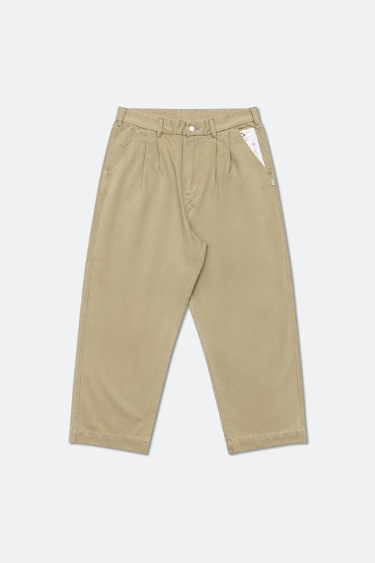 GROCERY WASHED WIDE CHINO PANTS/ BEIGE