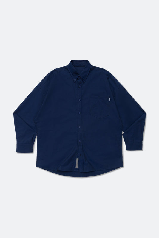 GROCERY ASYMMETRIC POCKET OXFORD SHIRT/ BLUE
