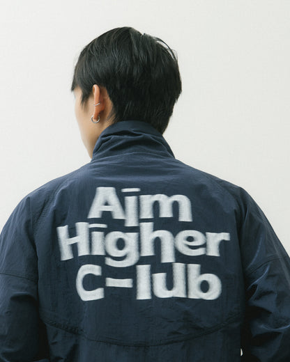 Aim Higher Club Blurry Logo Windbreaker/ Navy