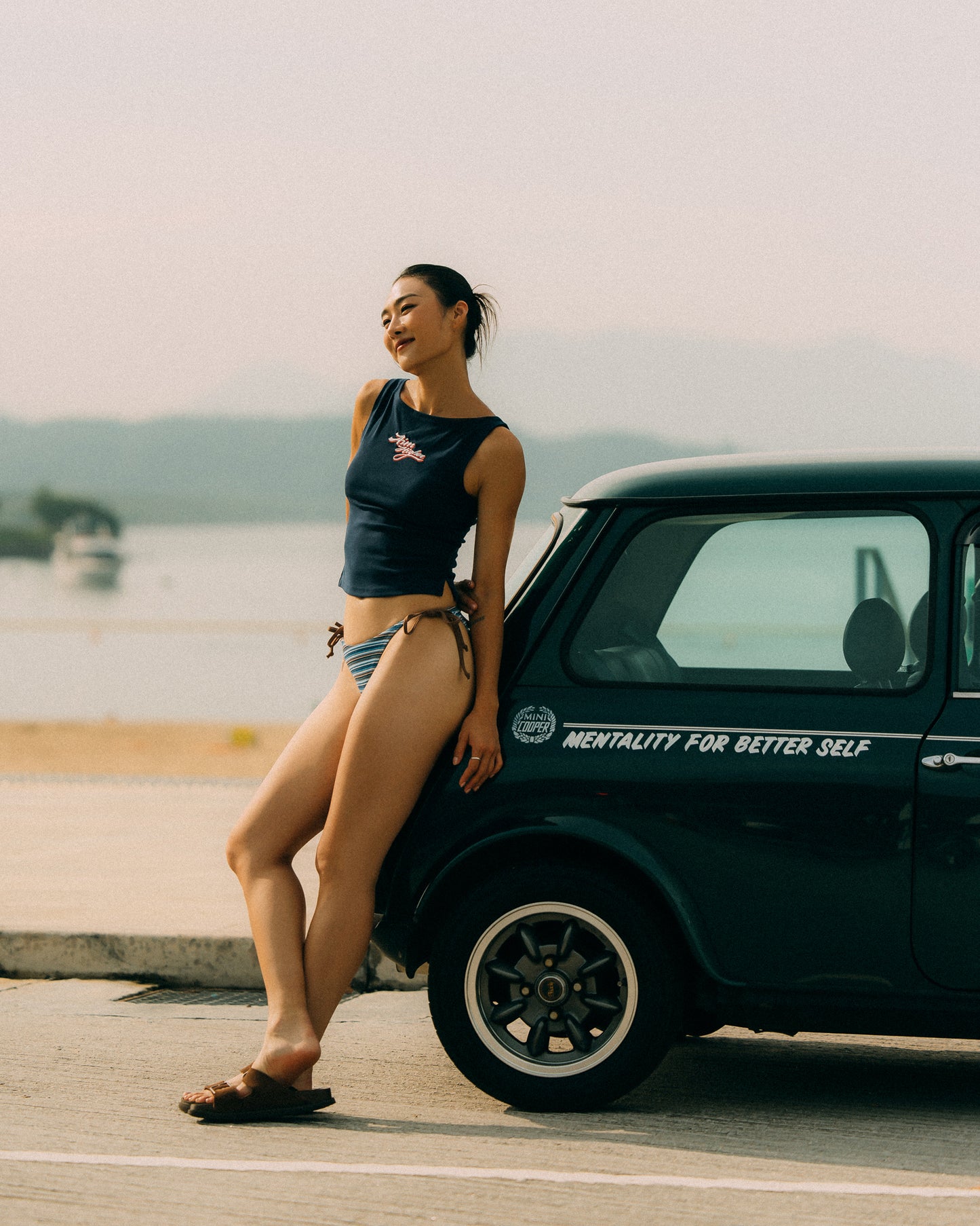 Aim Higher Club x Imaginary Mechanic Summer Club Sleeveless Woman Top/ Navy