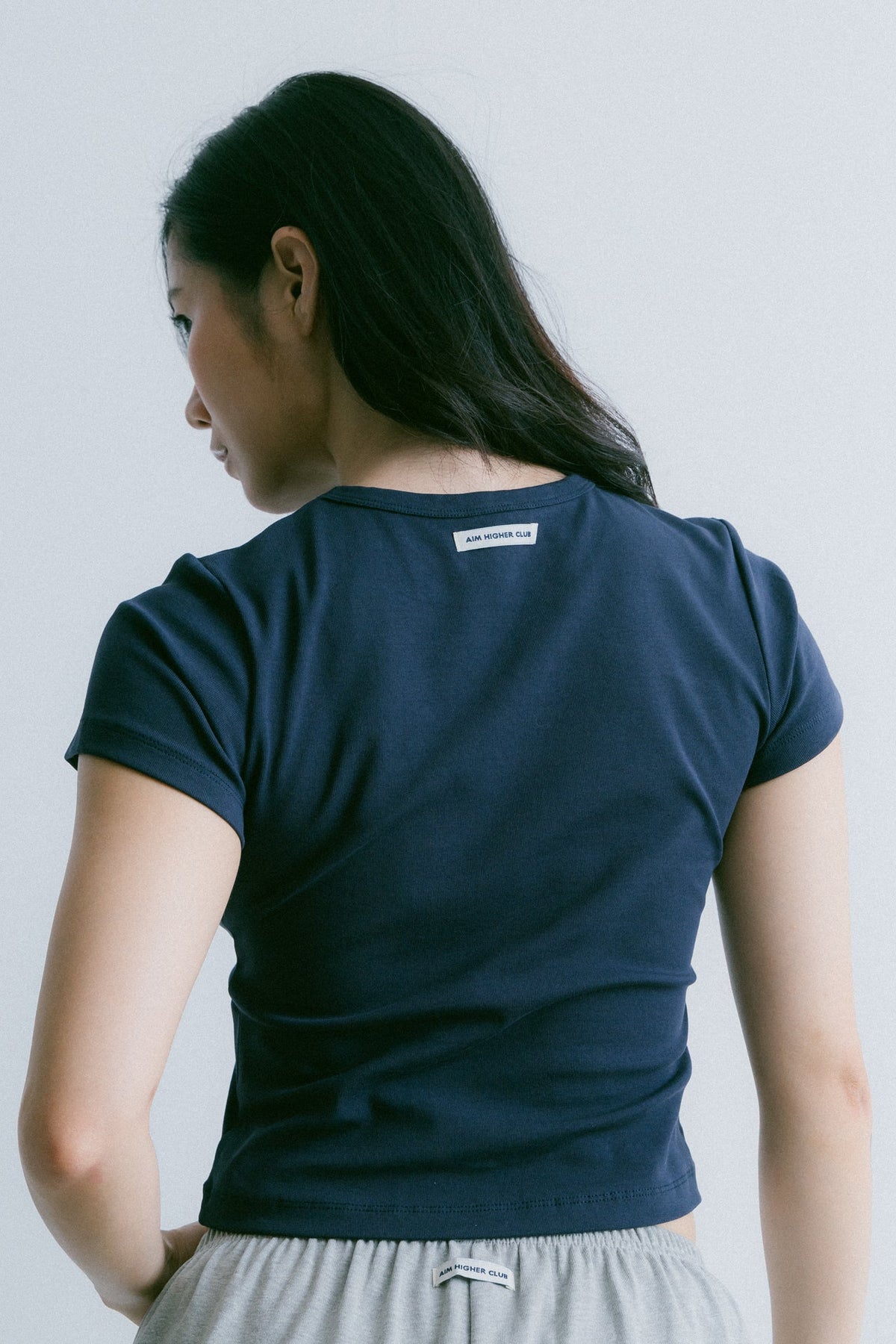 Aim Higher Club Essential Fitted Tee/ Navy