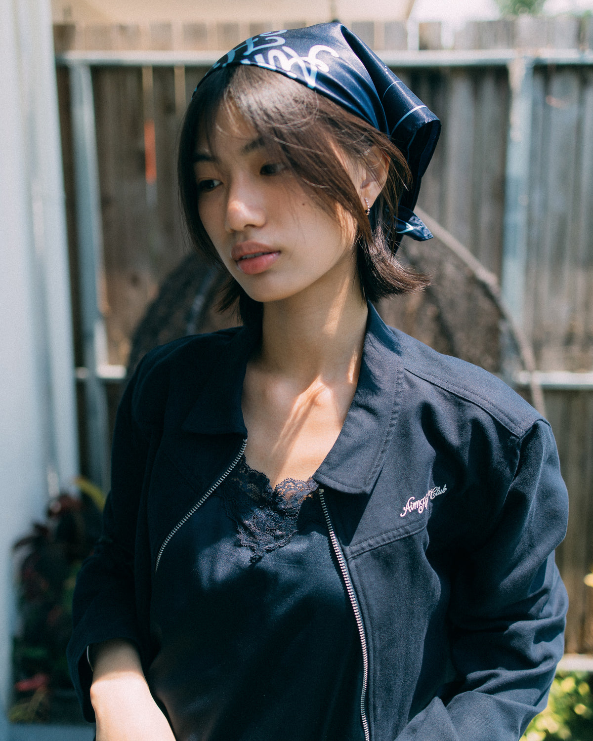 Aim Higher Club Core Satin Bandana/ Navy