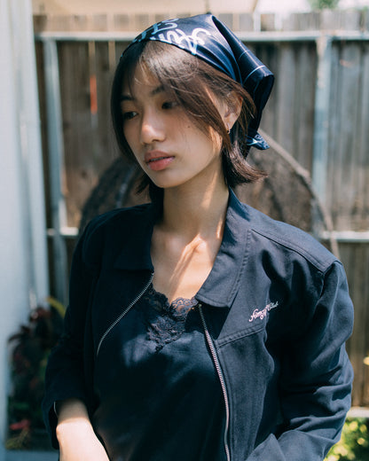 Aim Higher Club Core Satin Bandana/ Navy