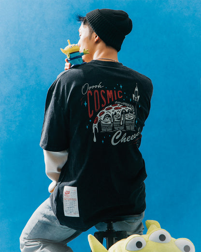 GROCERY | TARMAC | TOY STORY SNOW WASHED COSMIC CHEESE GRAPHIC TEE/ WASHED BLACK
