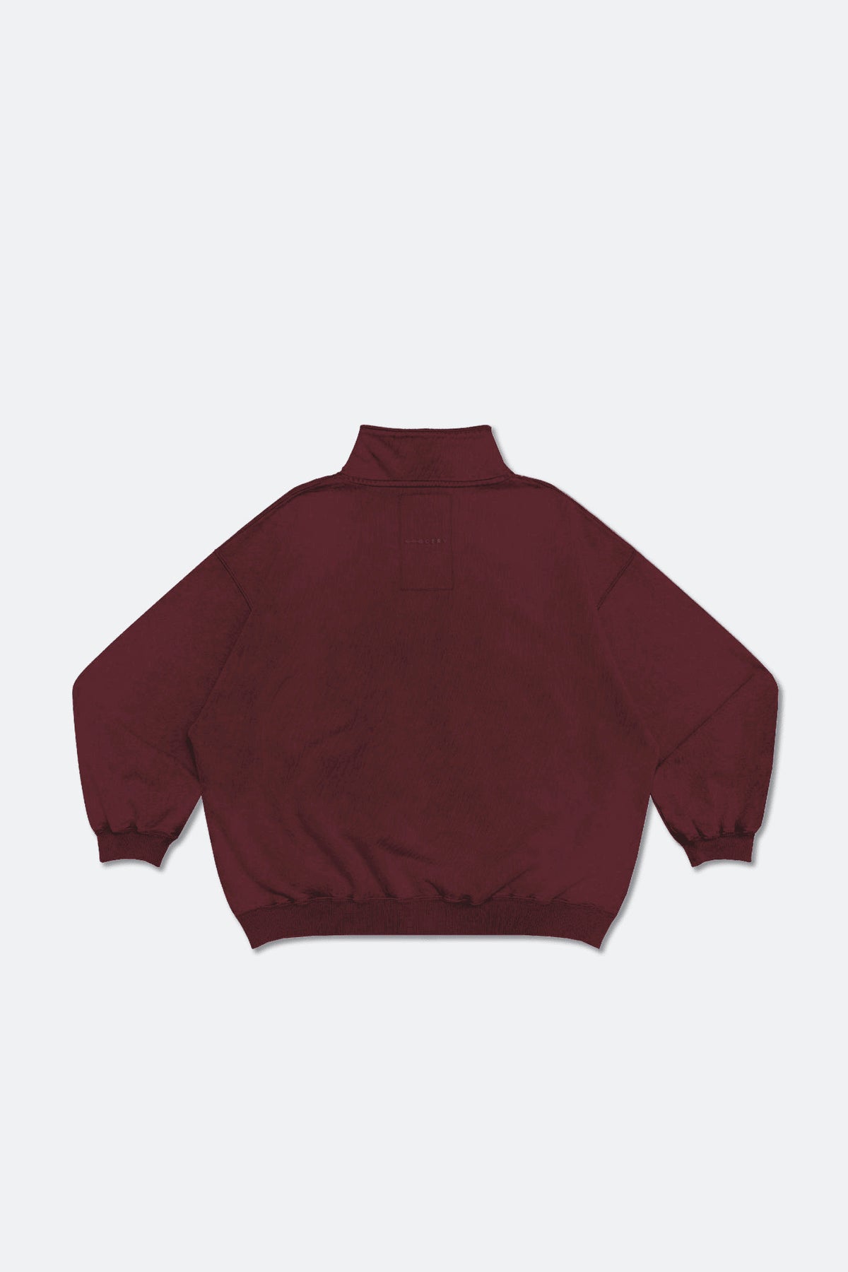 GROCERY BASIC WASHED HALF ZIP SWEATER/ BURGUNDY