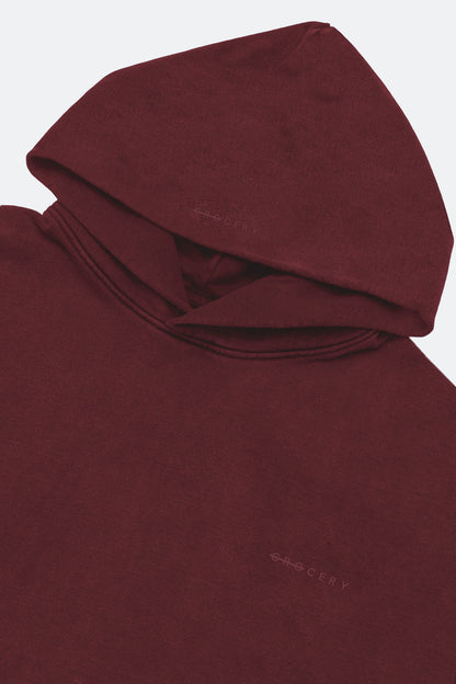 GROCERY BASIC WASHED HOODIE/ BURGUNDY