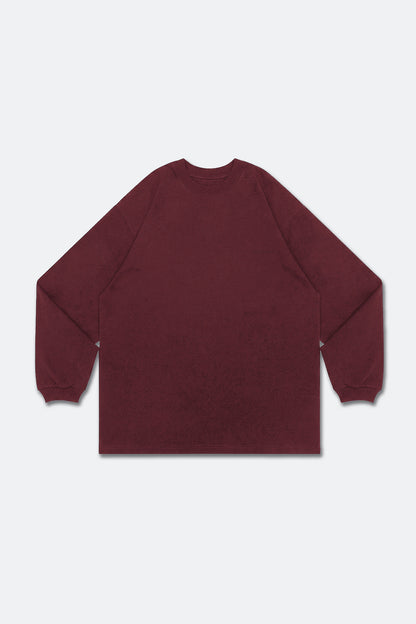 GROCERY BASIC WASHED LONG TOP/ BURGUNDY