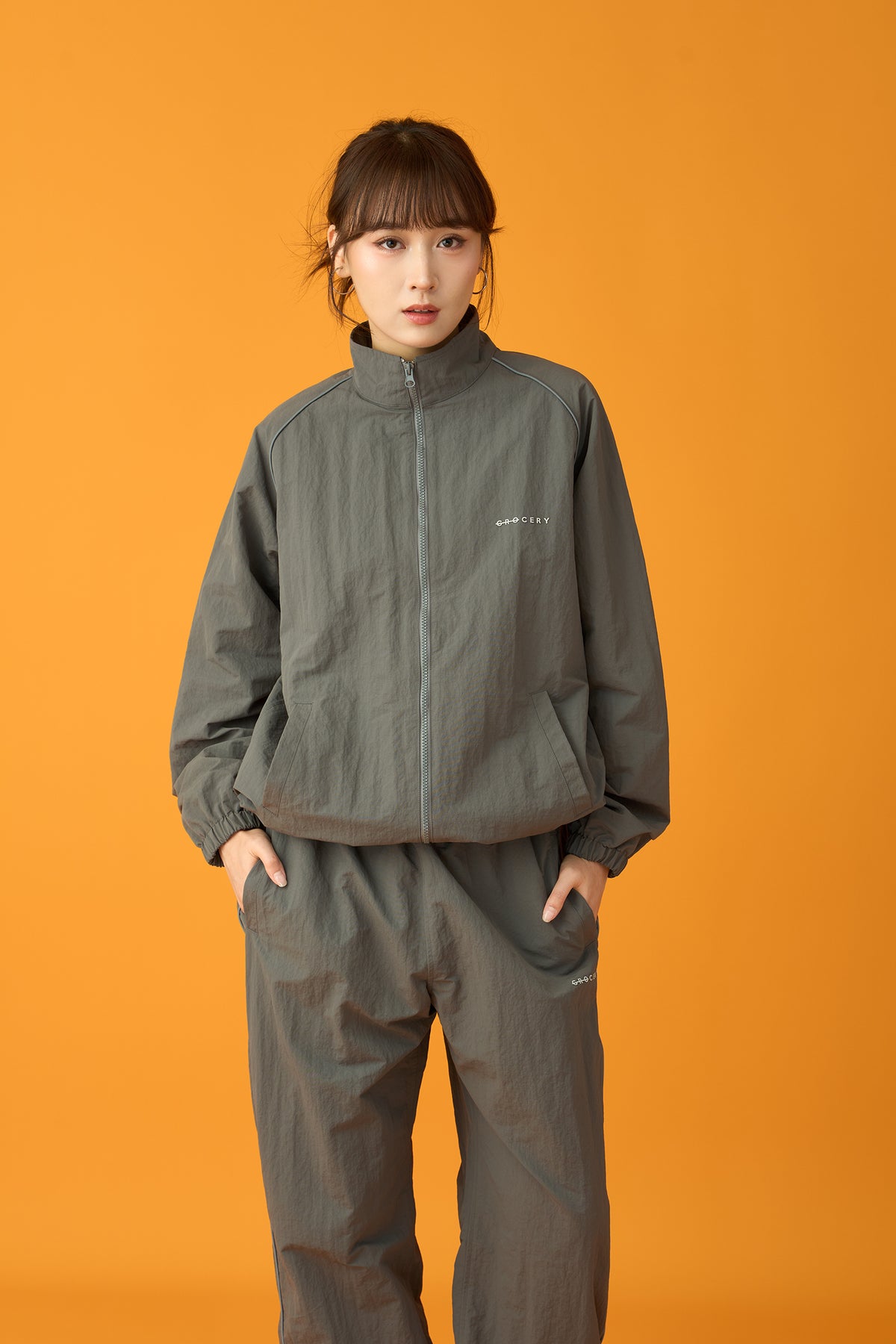 GROCERY BASIC TRACK JACKET/ CHARCOAL