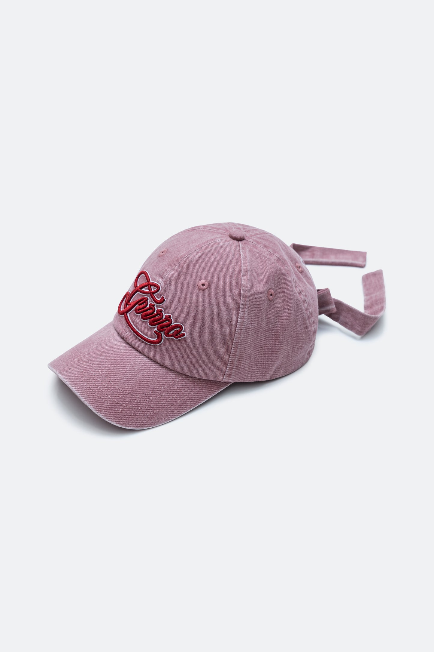 GROCERY x GRRRR WASHED LOGO CAP WITH BOW/ DUSTY PINK