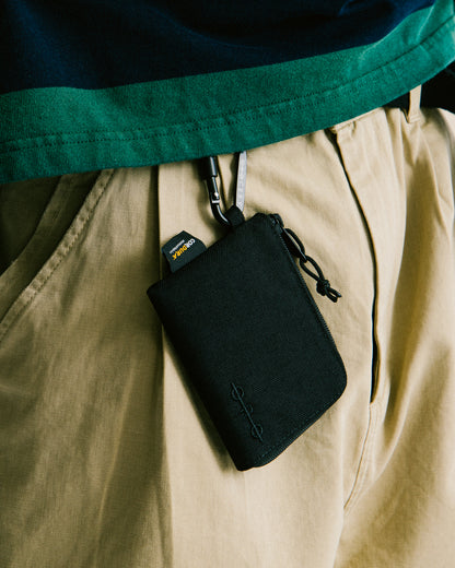 GROCERY CORDURA ZIP WALLET/ BLACK