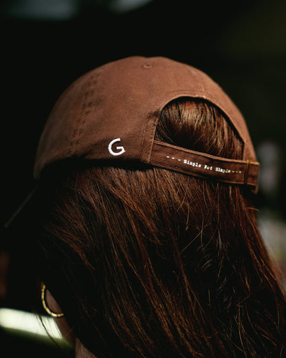 GROCERY X CUMA CAFE WASHED LOGO CAP/ BROWN