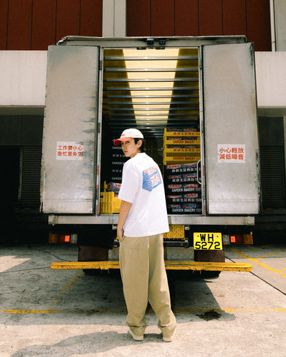 GARDEN X GROCREY LIFE BREAD INVOICE BOXY TEE/ WHITE