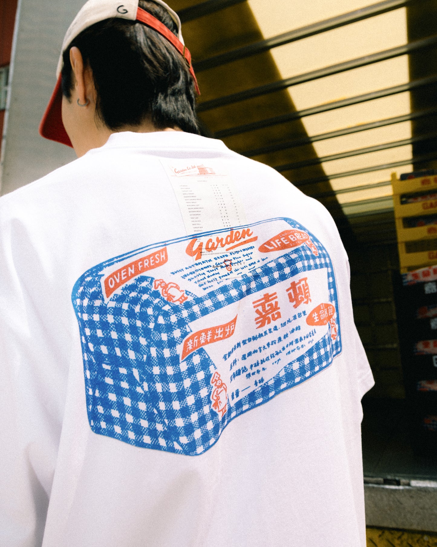 GARDEN X GROCREY LIFE BREAD INVOICE BOXY TEE/ WHITE
