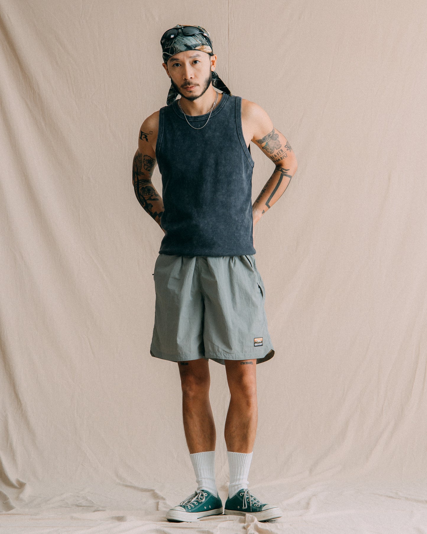 GROCERY WASHED INVOICE TANK TOP/ CHARCOAL