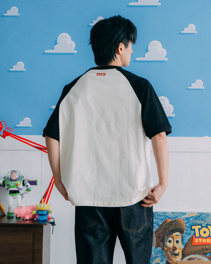 GROCERY | TARMAC | TOY STORY THE TOYS RAGLAN TEE/ BLACK & IVORY