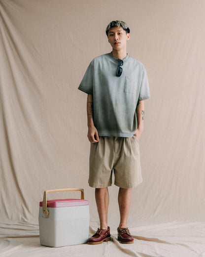 GROCERY WASHED POCKET INVOICE BOXY TEE/ SUN FADE DARK OLIVE