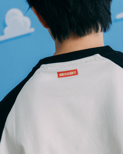 GROCERY | TARMAC | TOY STORY THE TOYS RAGLAN TEE/ BLACK & IVORY