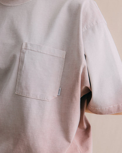 GROCERY WASHED POCKET INVOICE BOXY TEE/ SUN FADE PINK