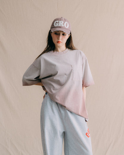 GROCERY WASHED POCKET INVOICE BOXY TEE/ SUN FADE PINK