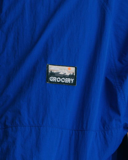GROCERY PACKABLE NYLON WINDBREAKER/ BLUE