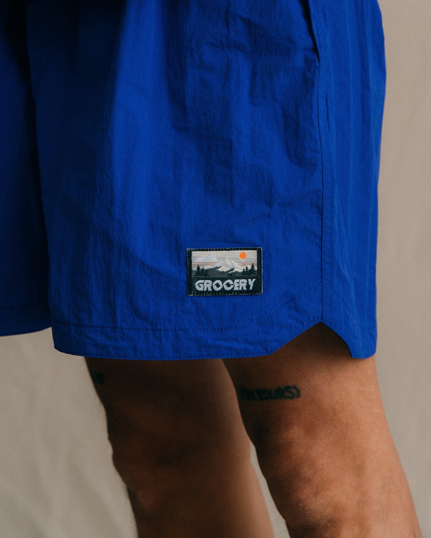 GROCERY DAILY NYLON SHORTS/ BLUE