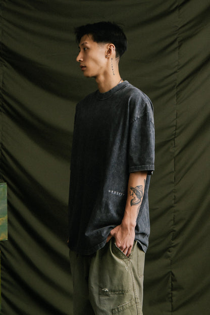 GROCERY SMALL LOGO WASHED TEE/ CHARCOAL