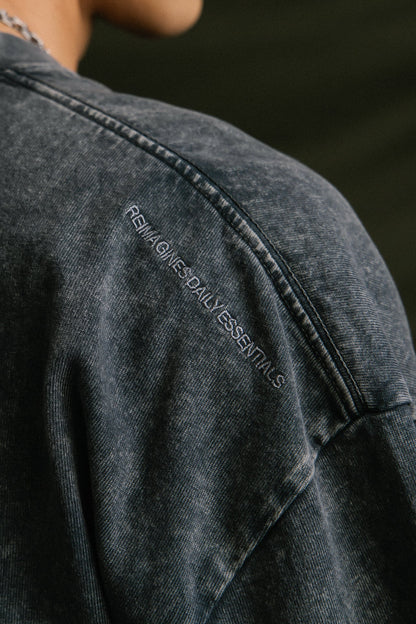 GROCERY SMALL LOGO WASHED TEE/ CHARCOAL