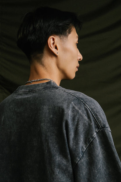 GROCERY SMALL LOGO WASHED TEE/ CHARCOAL