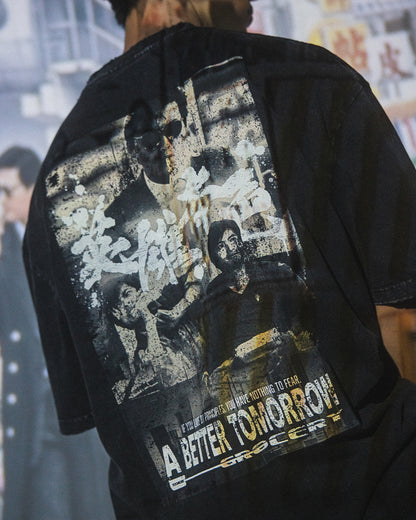 GROCERY x TOOMORE A BETTER TOMORROW MOVIE POSTER WASHED TEE/ BLACK