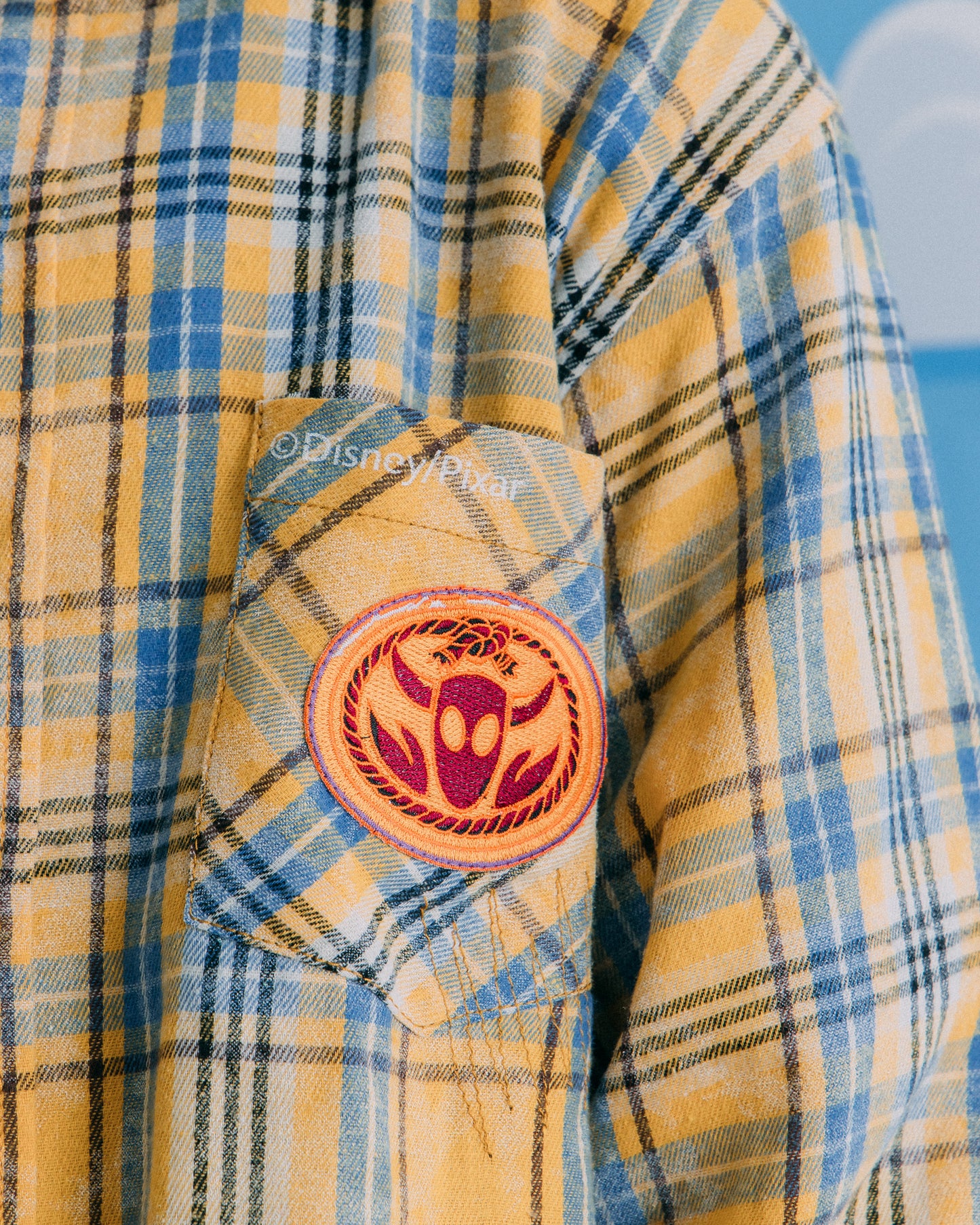 GROCERY | TARMAC | TOY STORY DESTROYED PATCHWORK CHECK SHIRT/ YELLOW