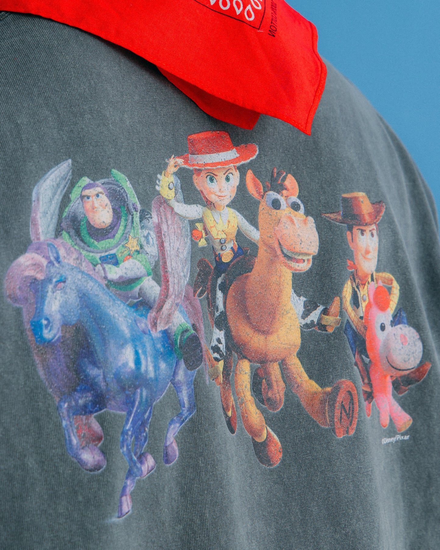 GROCERY | TARMAC | TOY STORY PONY RIDERS WASHED GRAPHIC BOXY TEE/ CHARCOAL