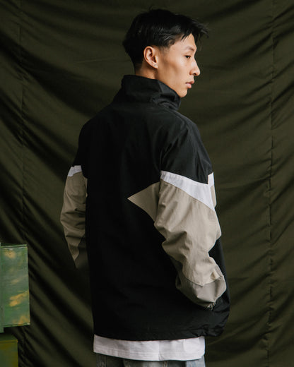 GROCERY NYLON PANEL HALF ZIP WINDBREAKER/ SAND