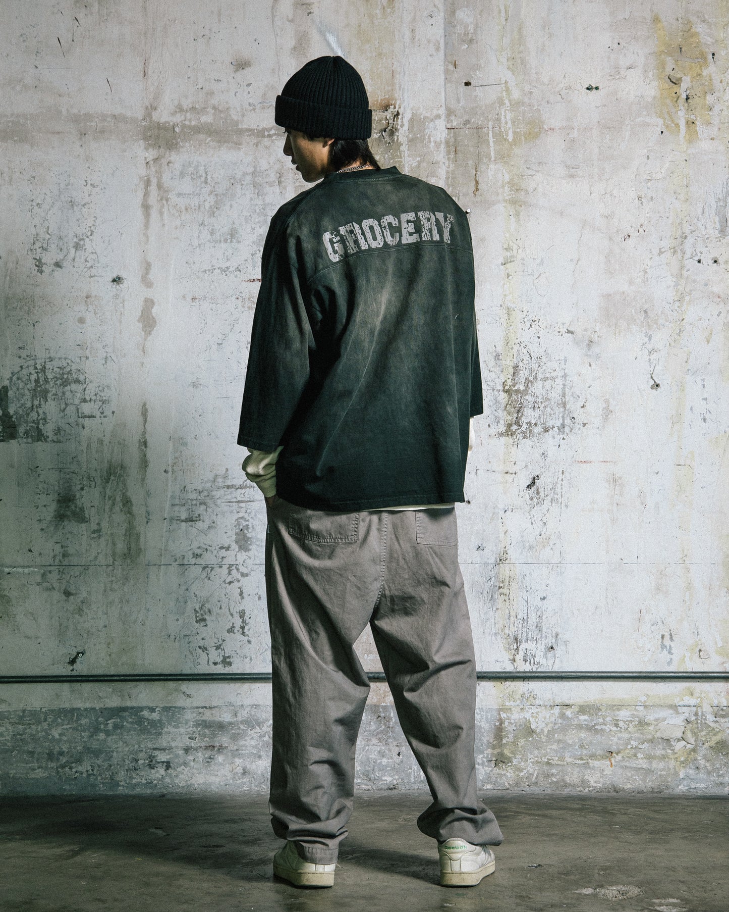 GROCERY WASHED 24 MID SLEEVE TEE/ WASHED GREEN