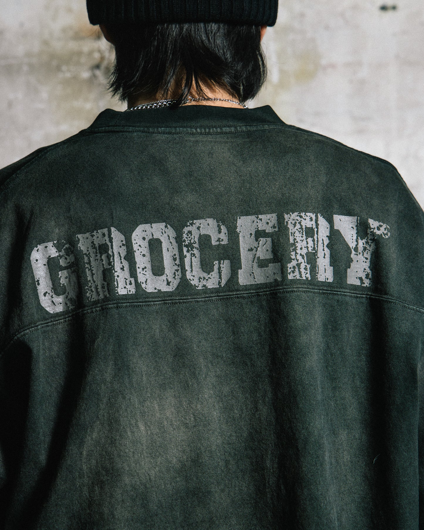 GROCERY WASHED 24 MID SLEEVE TEE/ WASHED GREEN