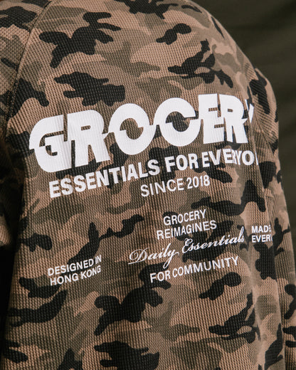 GROCERY WAFFLE LOGO LONG TOP/ CAMO