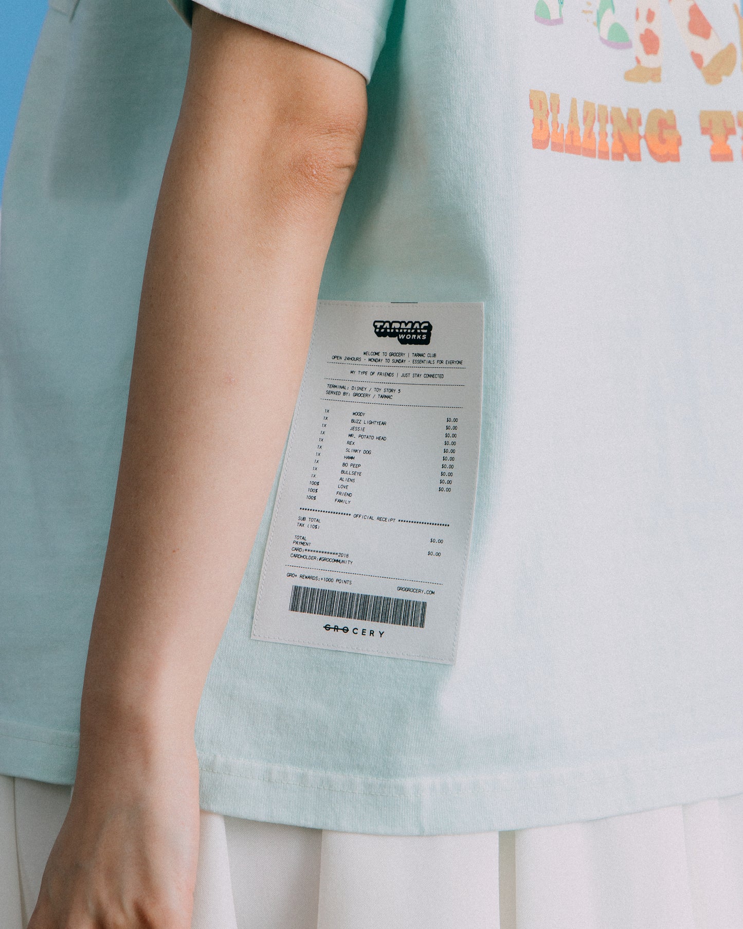 GROCERY | TARMAC | TOY STORY BLAZING TRAILS WASHED GRAPHIC POCKET BOXY TEE/ FADED TIFFANY BLUE