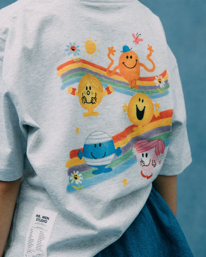 GROCERY X MR MEN STUDIO KIDS PASTEL GRAPHIC TEE/ GREY
