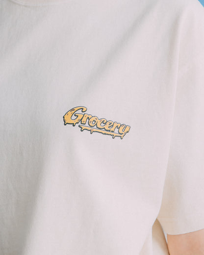 GROCERY | TARMAC | TOY STORY PIZZA PLANET CUP WASHED GRAPHIC BOXY TEE/ CREAM