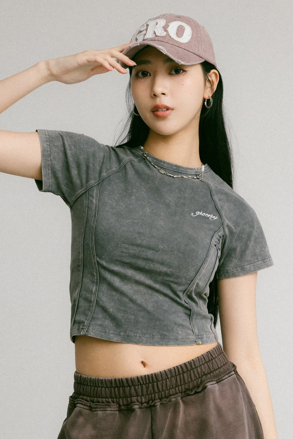 GROCERY WASHED SMALL LOGO BABY TEE/ BLACK