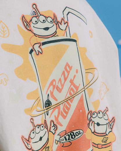 GROCERY | TARMAC | TOY STORY PIZZA PLANET CUP WASHED GRAPHIC BOXY TEE/ CREAM
